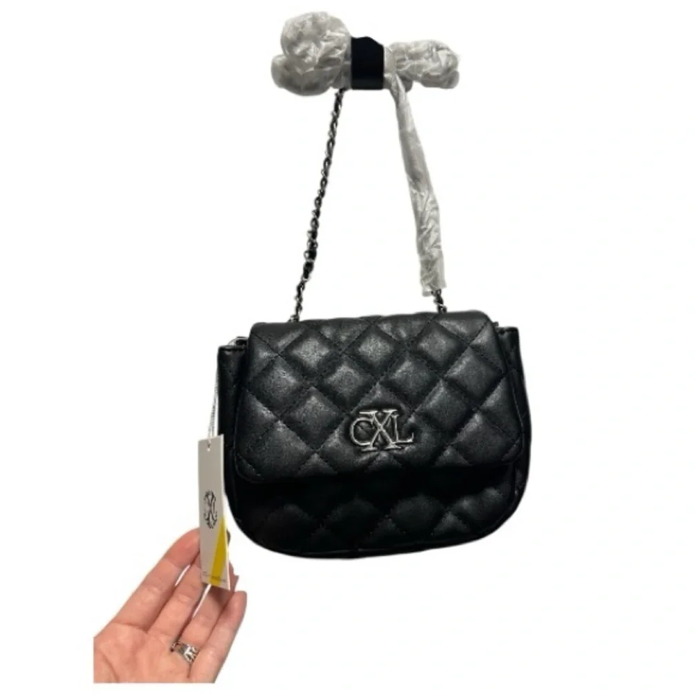 NWT Christian Lacroix Quilted Black Shoulder Bag - Picture 3 of 7